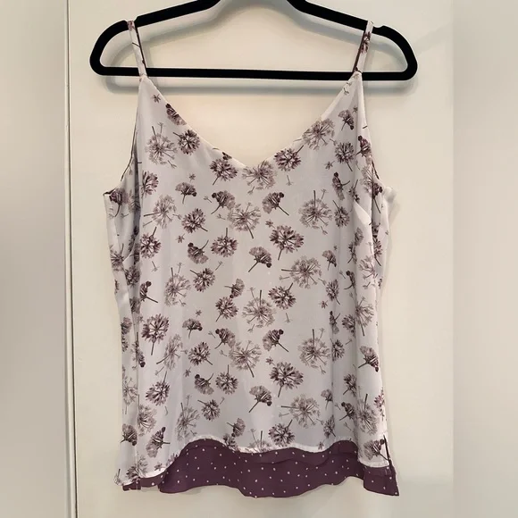 Polka Dot and flower Spaghetti Strap Top - Picture 2 of 3